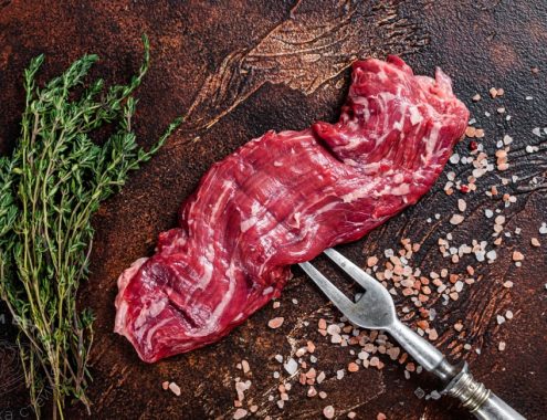 стейк Мачете на сковороде