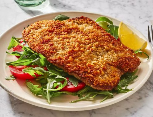 Хрусткий стейк з часниковими крихтами Рецепт