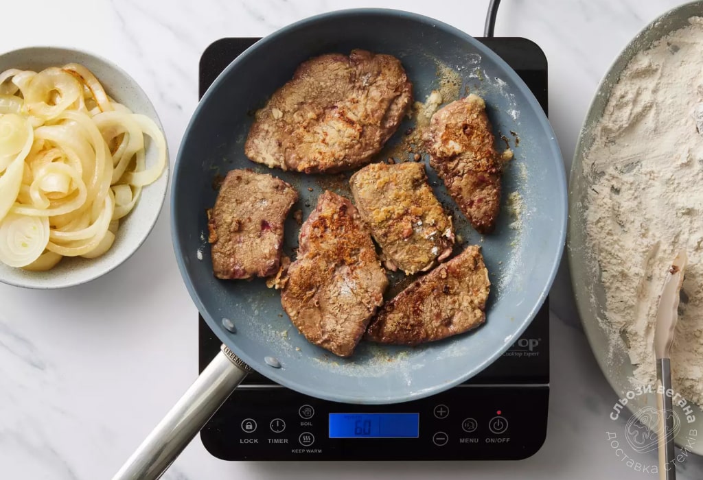 Рецепт приготовления говяжьей печени с луком