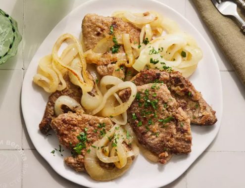 Рецепт печінки з цибулею