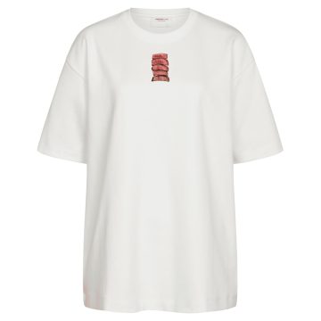 Футболка Прожарка стейка белая Слезы Вегана